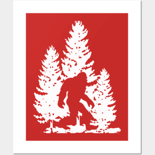 Bigfoot Original Hiker Posters and Art